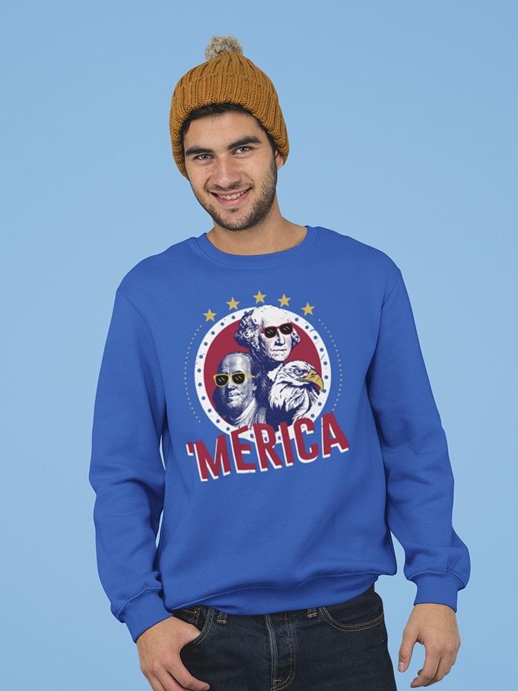 Cool 'Merica Sweatshirt Men's -GoatDeals Designs
