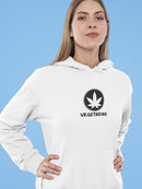Vegetarian Weed Hoodie Women's -GoatDeals Designs
