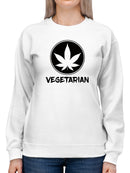 Vegetarian Weed Design Sweatshirt Women's -GoatDeals Designs