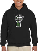 Black White Fist With Quote Hoodie Men's -GoatDeals Designs