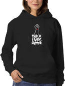 Raised Fist With Blm Quote Hoodie Women's -GoatDeals Designs