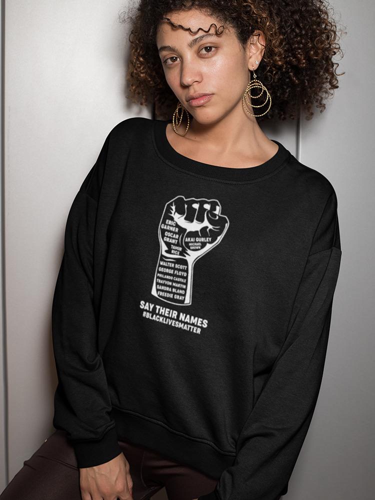 Raised Fist Claiming For Justice Sweatshirt Women's -GoatDeals Designs