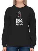 Fist Raised Against Injustice Sweatshirt Women's -GoatDeals Designs