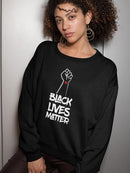 Fist Raised Against Injustice Sweatshirt Women's -GoatDeals Designs