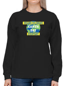 Vegan Celebrates Earth Day Sweatshirt Women's -GoatDeals Designs