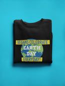 Vegan Celebrates Earth Day Sweatshirt Women's -GoatDeals Designs