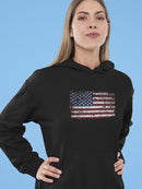 Grunge U.s. Flag Design Hoodie Women's -GoatDeals Designs