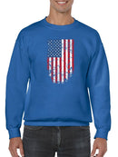 Usa Flag Grunge Design Sweatshirt Men's -GoatDeals Designs
