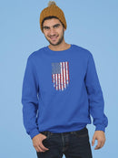 Usa Flag Grunge Design Sweatshirt Men's -GoatDeals Designs