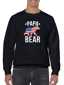 Papa Bear Usa Flag Sweatshirt Men's -GoatDeals Designs