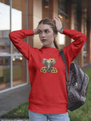Cute Elephant With Sunflowers Sweatshirt Women's -GoatDeals Designs