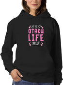 Otaku Life Pink Letters Hoodie Women's -GoatDeals Designs