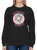 Not Your Wife Cute Girl Sweatshirt Women's -GoatDeals Designs