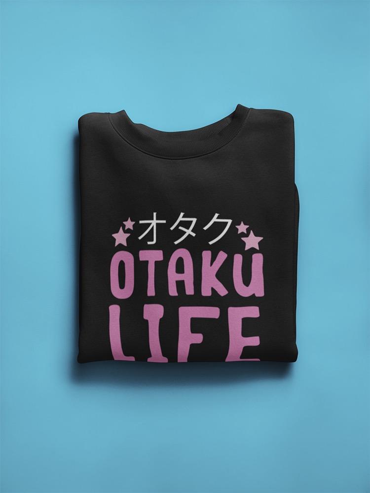Otaku Life White Kanjis Sweatshirt Women's -GoatDeals Designs