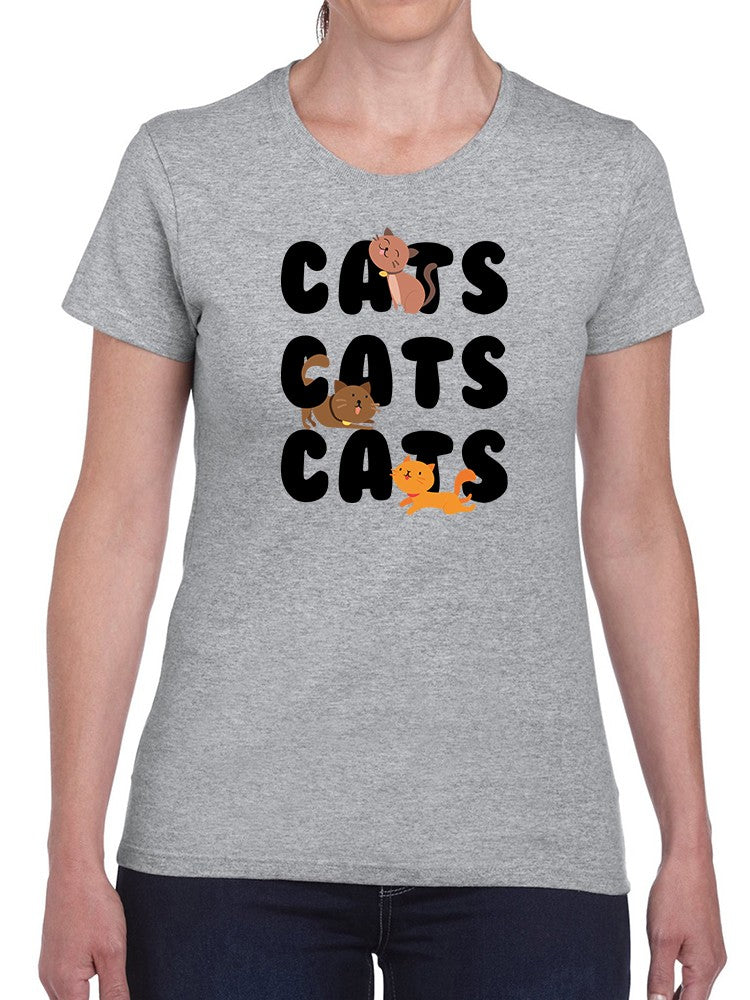 Cats And More Cats Shaped Tee Women's -GoatDeals Designs