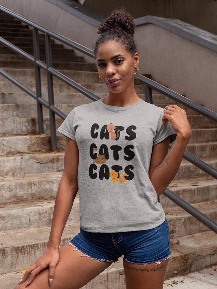 Cats And More Cats Shaped Tee Women's -GoatDeals Designs
