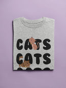 Cats And More Cats Shaped Tee Women's -GoatDeals Designs