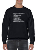 Rules To Date My Little Princess Sweatshirt Men's -GoatDeals Designs