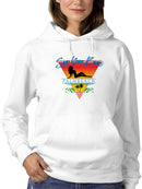 Sun Your Buns Curved Font Hoodie Women's -GoatDeals Designs