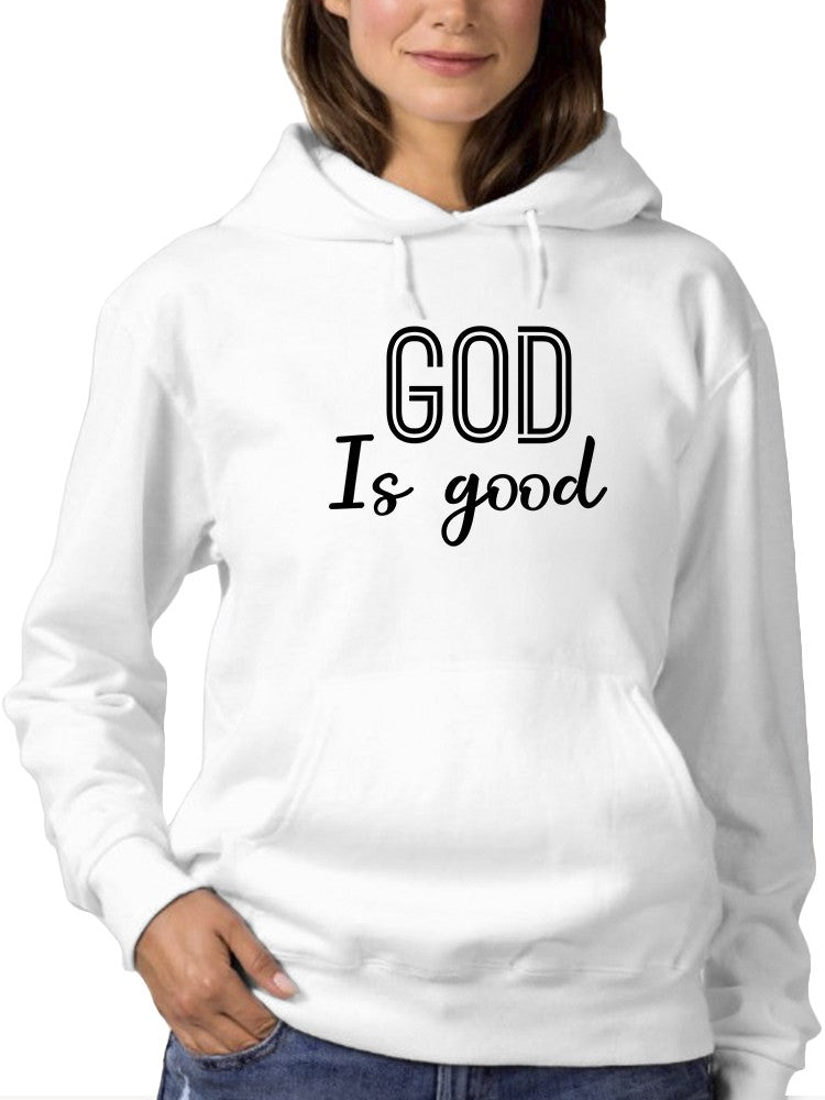 Religious Quote Curved Font Hoodie Women's -GoatDeals Designs