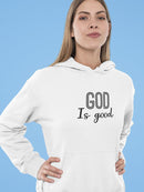 Religious Quote Curved Font Hoodie Women's -GoatDeals Designs