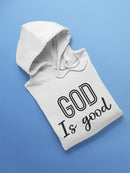 Religious Quote Curved Font Hoodie Women's -GoatDeals Designs