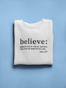 Jhon 6:29 Religious Quote Sweatshirt Women's -GoatDeals Designs