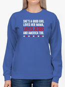Loves Jesus Sweatshirt Women's -GoatDeals Designs