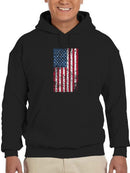 Usa Flag Scratched Grunge Style Hoodie Men's -GoatDeals Designs