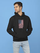 Usa Flag Scratched Grunge Style Hoodie Men's -GoatDeals Designs