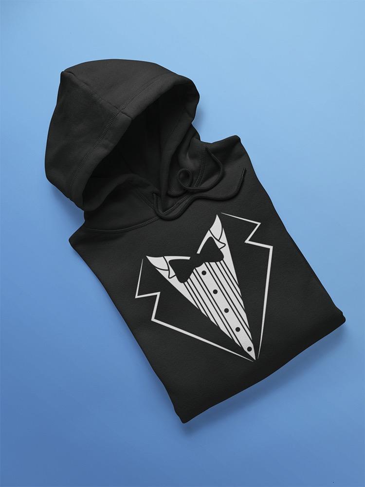 Design Of A Tuxedo And Bow Tie Hoodie Men's -GoatDeals Designs