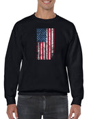 Usa Flag Classic Color Scratched Sweatshirt Men's -GoatDeals Designs