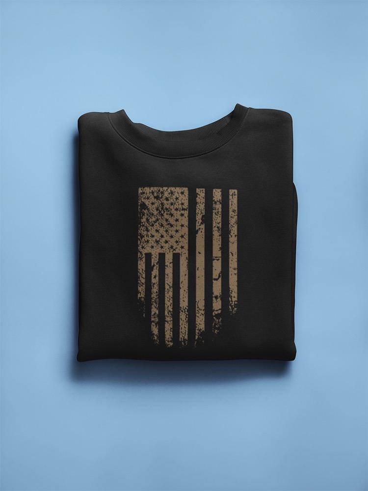 Usa Flag Brown Grunge Style Sweatshirt Men's -GoatDeals Designs