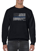Usa Flag Scratched With A Quote Sweatshirt Men's -GoatDeals Designs