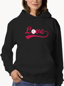 Love With Baseball Ball Hoodie Women's -GoatDeals Designs