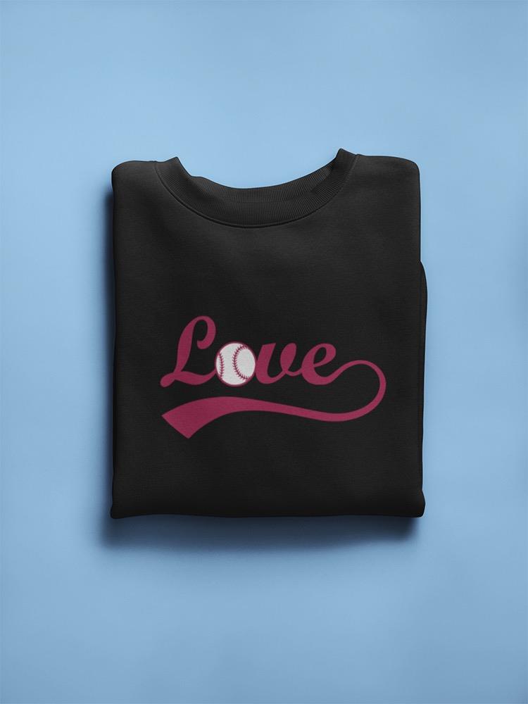 Love Curved Font Sweatshirt Women's -GoatDeals Designs