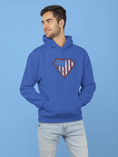 Usa Flag In Geometric Shape Hoodie Men's -GoatDeals Designs