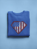Usa Flag In A Shield Shape Sweatshirt Men's -GoatDeals Designs