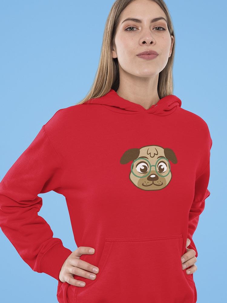 A Cute Dog With Glasses Hoodie Women's -GoatDeals Designs