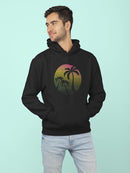 Colorful Sunset With Palm Trees Hoodie Men's -GoatDeals Designs