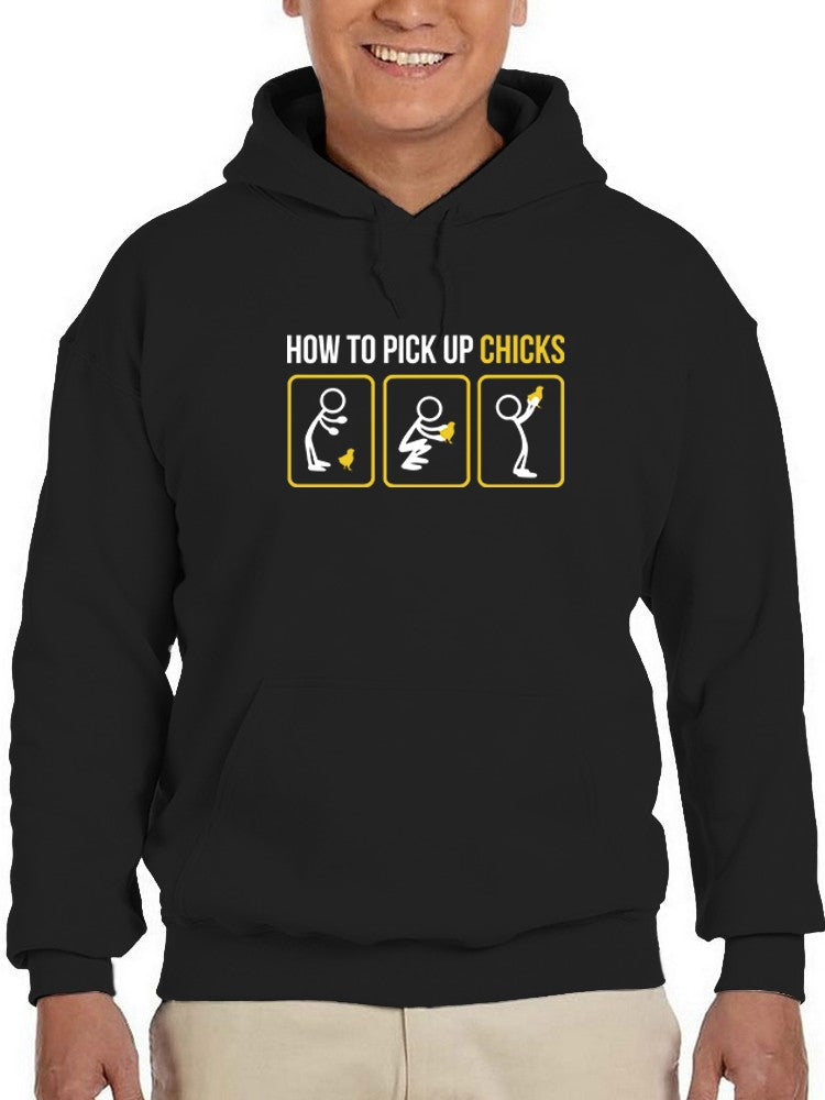 How To Pick Up Chicks Tutorial Hoodie Men's -GoatDeals Designs
