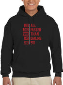 Faster Than Dialing 911 Design Hoodie Men's -GoatDeals Designs