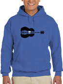 Lake Reflecting Shape Of Guitar Hoodie Men's -GoatDeals Designs