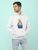 Virgin Mary Colored Image Hoodie Men's -GoatDeals Designs