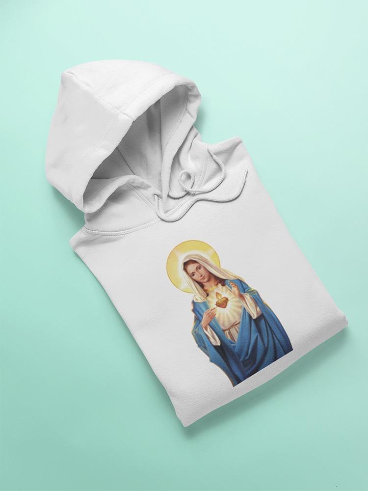 Virgin Mary Colored Image Hoodie Men's -GoatDeals Designs