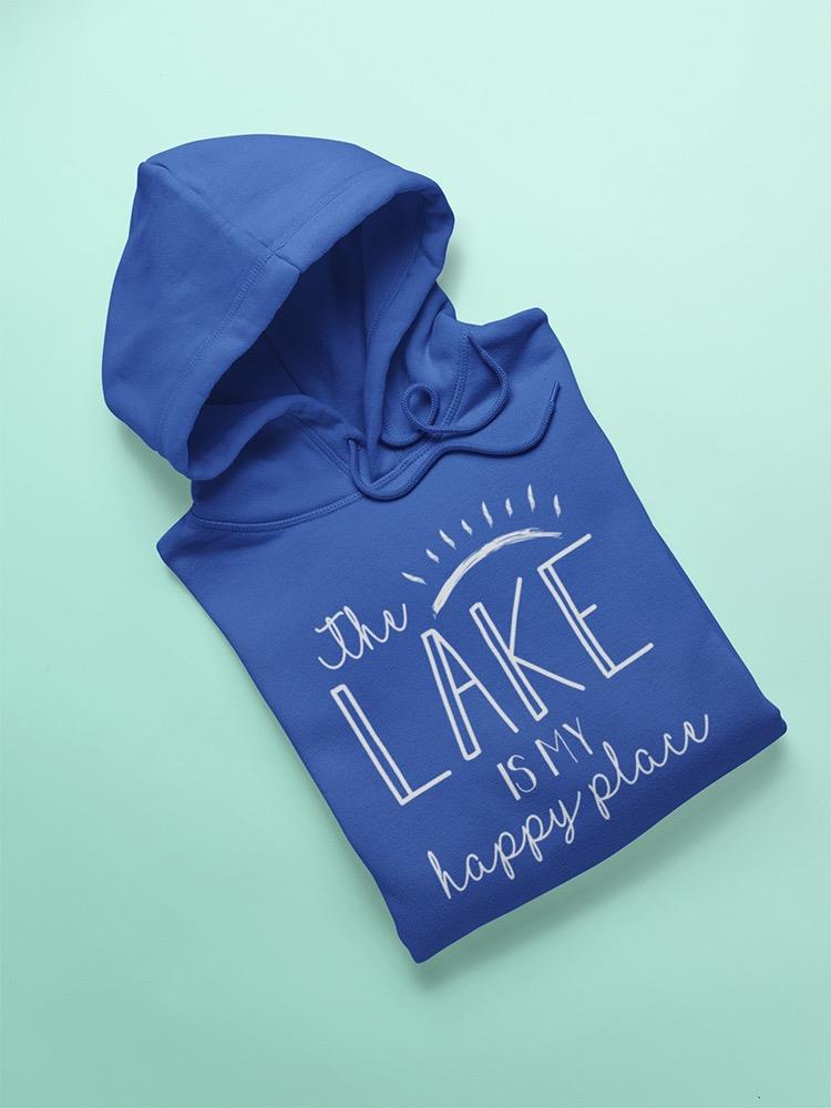 The Lake Is My Happy Place Quote Hoodie Women's -GoatDeals Designs