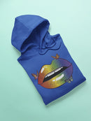 Colorful Lips With Butterflies Hoodie Women's -GoatDeals Designs