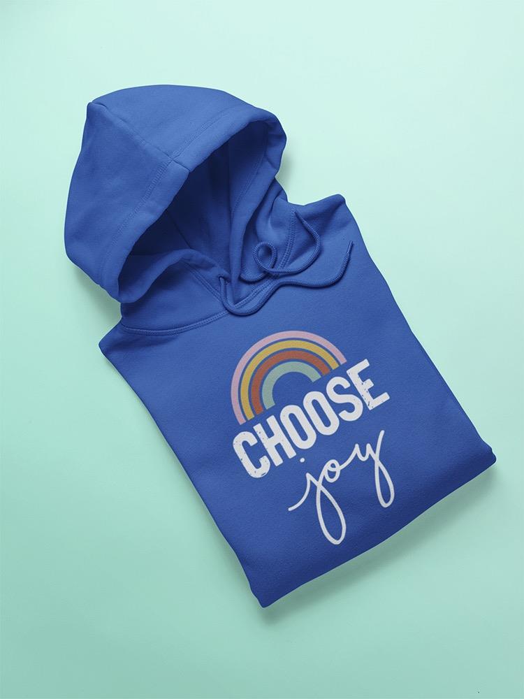 Choose Joy Quote With Rainbow Hoodie Women's -GoatDeals Designs