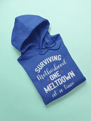 Surviving Motherhood Funny Quote Hoodie Women's -GoatDeals Designs