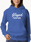 Blessed Mama Cursive Writing  Hoodie Women's -GoatDeals Designs